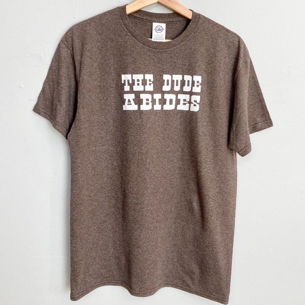 The dude abides brown tee